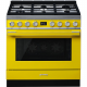 Cocina horno eléctrico SMEG CPF9GPYW. 6 zonas. Amarillo. Zona Gigante